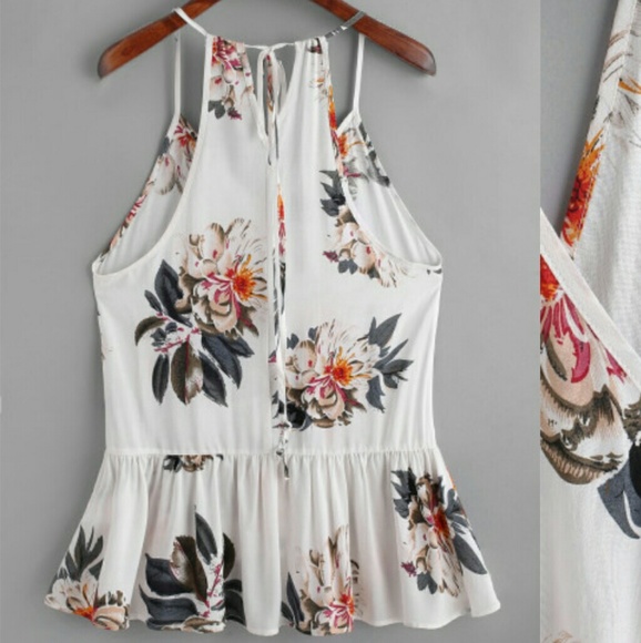 NWOT Floral peplum cami - Picture 2 of 3
